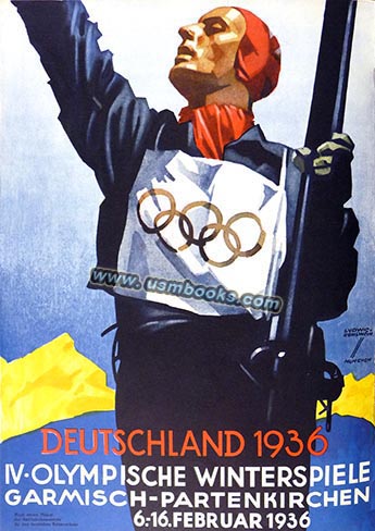 Ludwig Holwein advertising poster 1936 Winter Olympics Garmisch-Partenkirchen